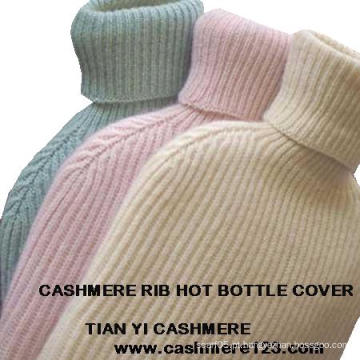 Capa quente da garrafa da costela de Cashmere